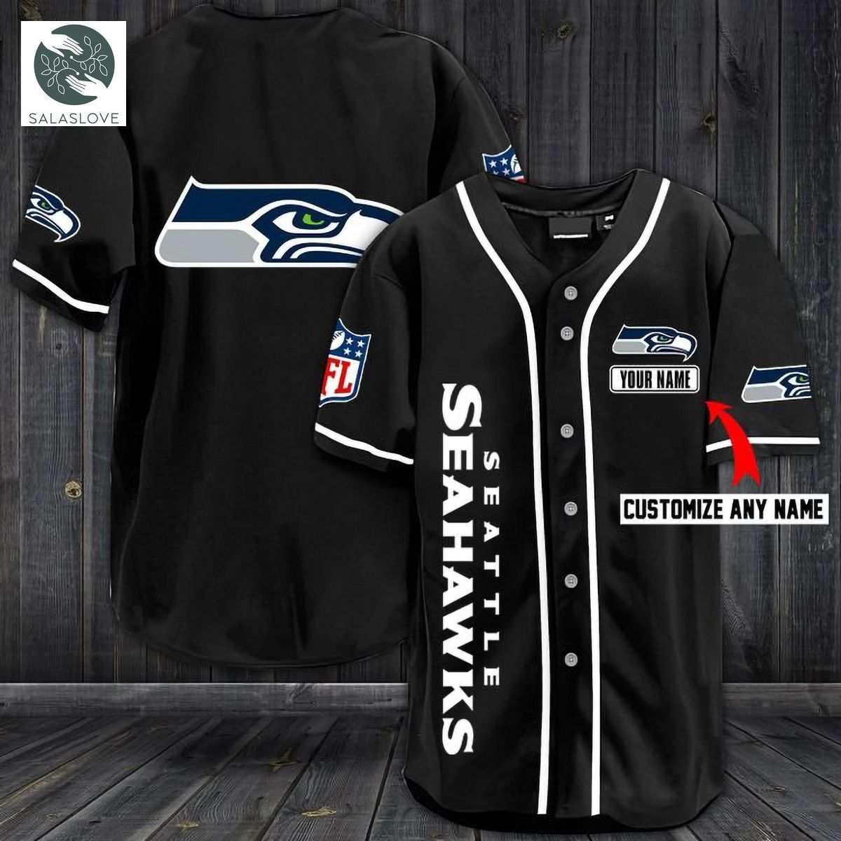 Seattle Seahawks Personalized Custom Name For You Baseball Jersey