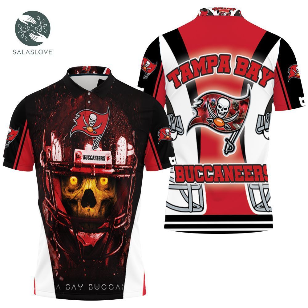 Tampa Bay Buccaneers Nfl Skull Polo Shirt