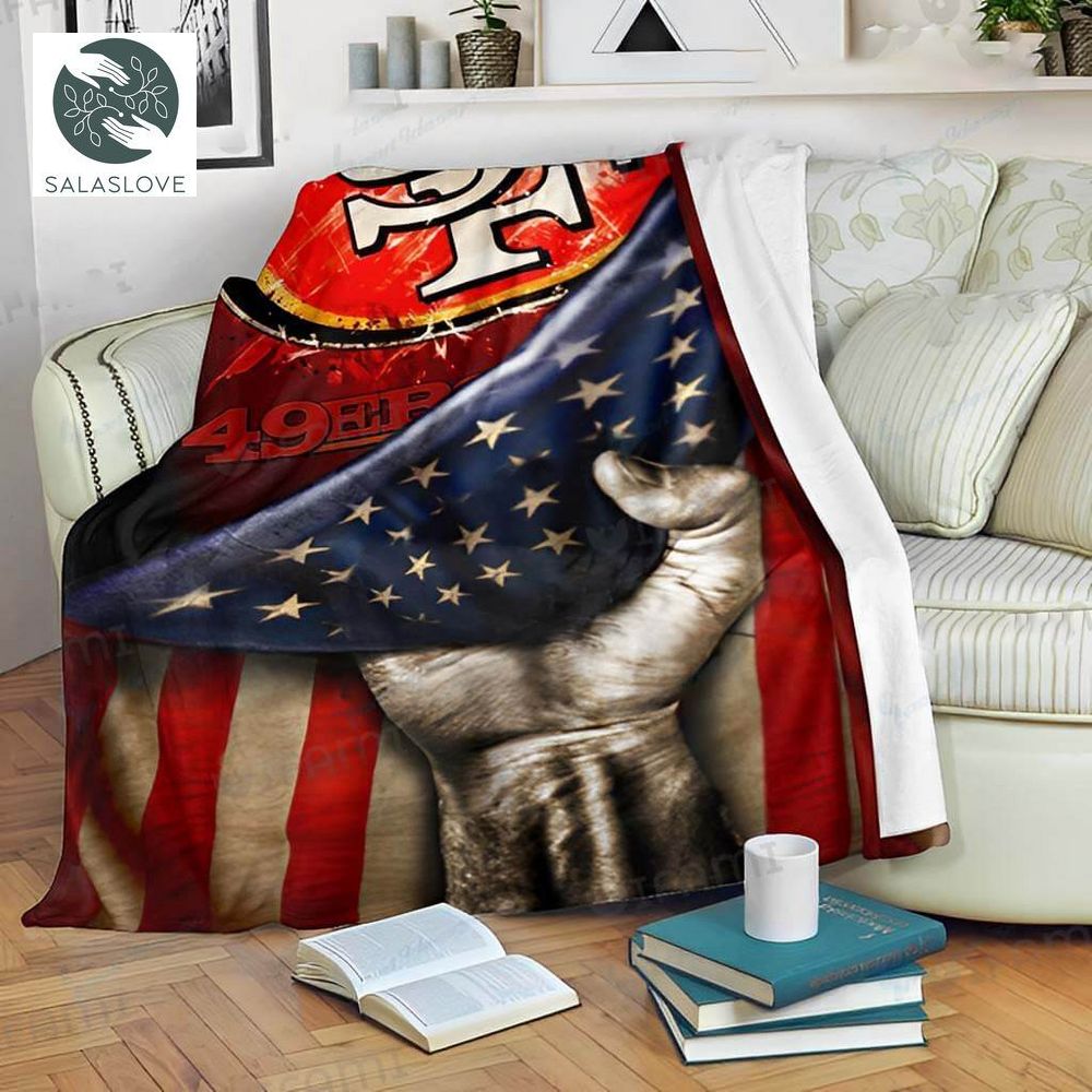 49ers Blanket USA Flag San Francisco
