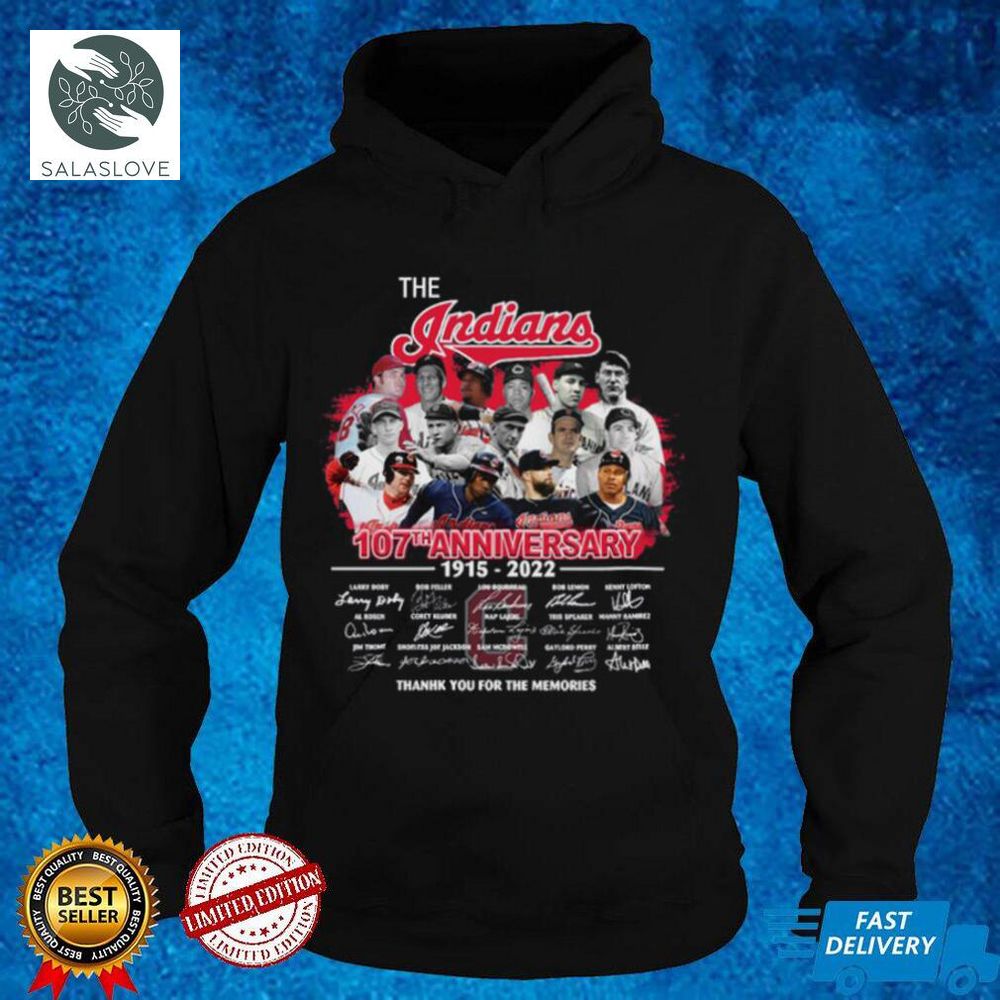 Cleveland Indians 107th Anniversary Memories Signatures Shirt