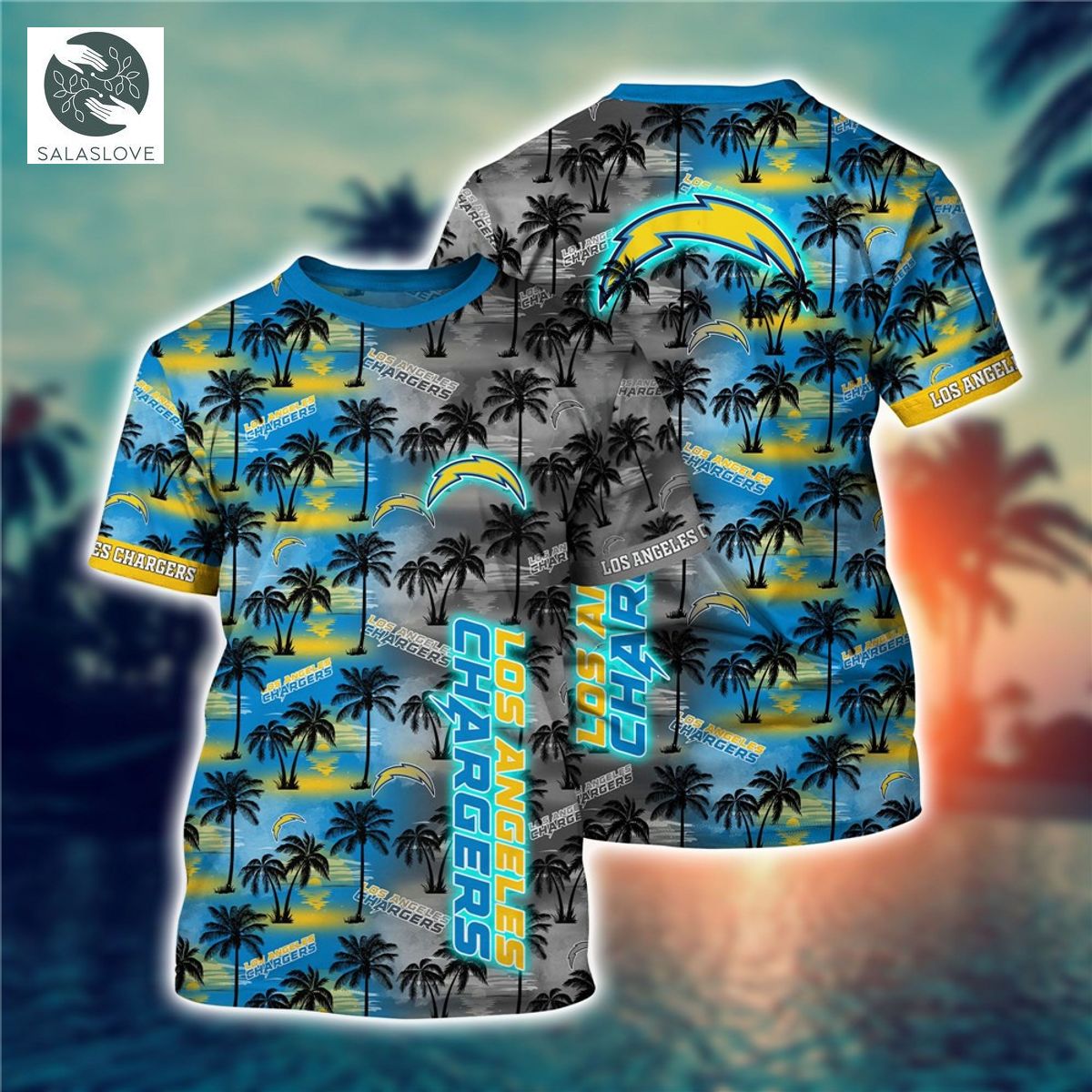 Los Angeles Chargers T-shirt flower gift for summer