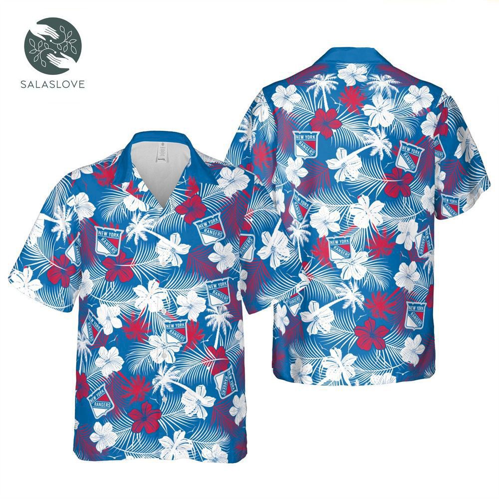 New York Rangers NHL Hawaii Floral Shirt
