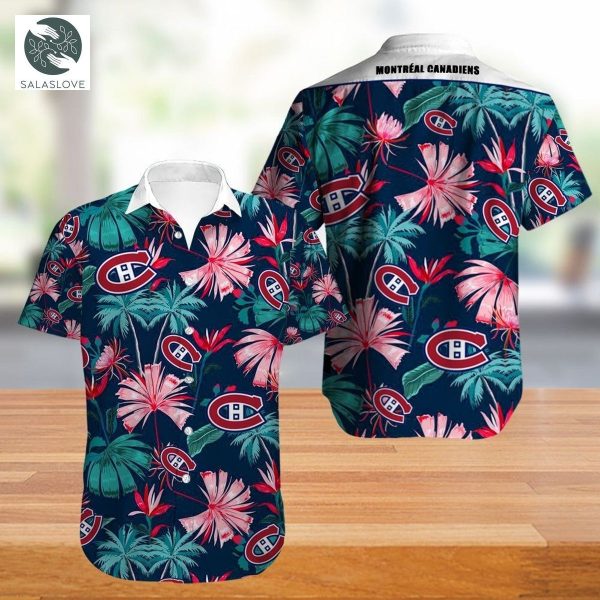 NHL Montreal Canadiens Hawaiian Shirt Tropical Flowers summer for fans