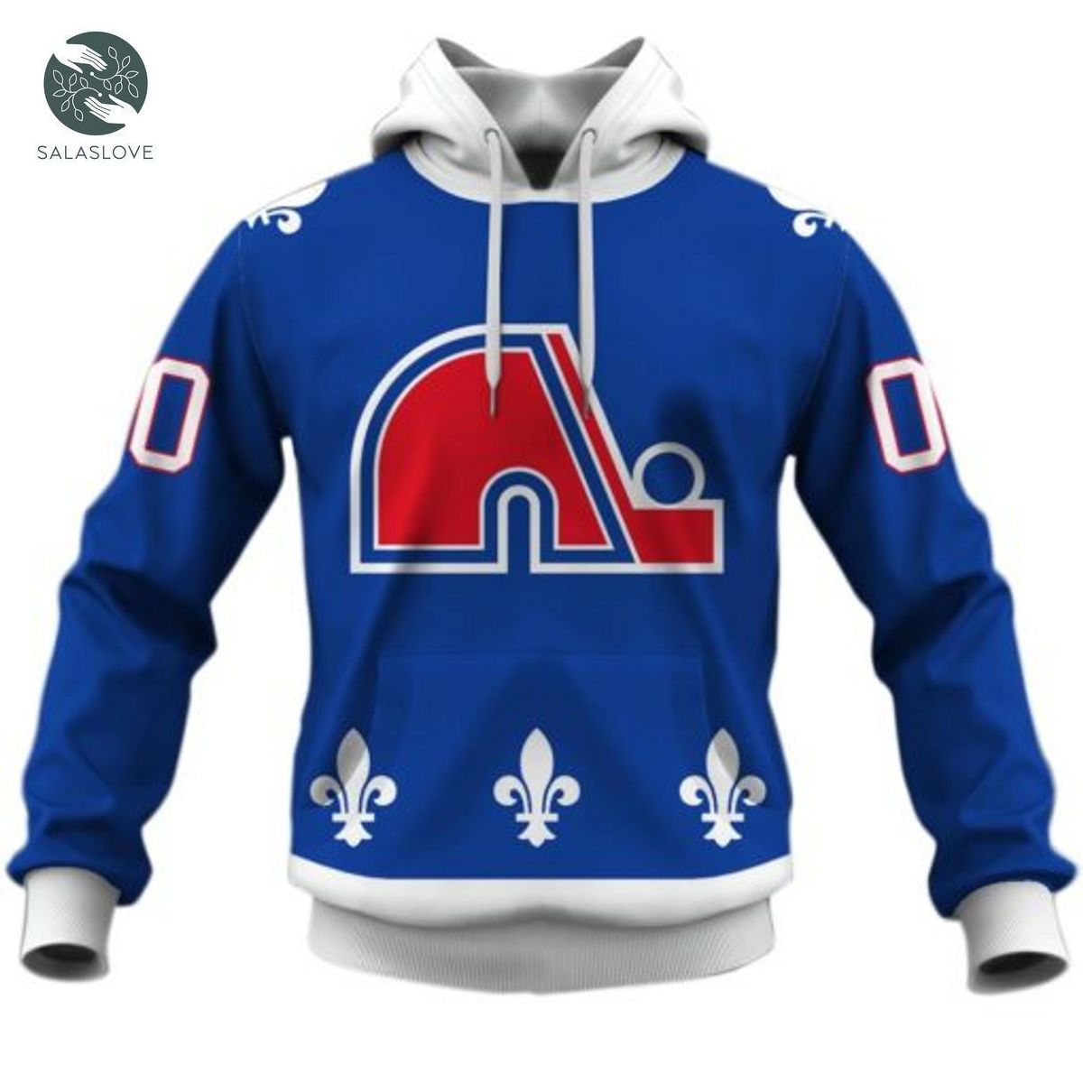 Personalized Quebec Nordiques Throwback NHL Hoodie