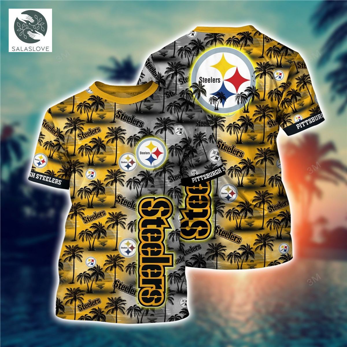 Pittsburgh Steelers T-shirt flower gift for summer