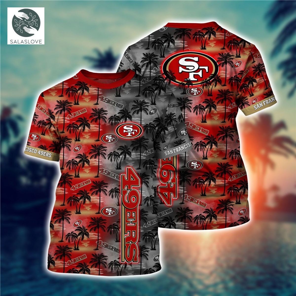 San Francisco 49ers T-shirt flower gift for summer