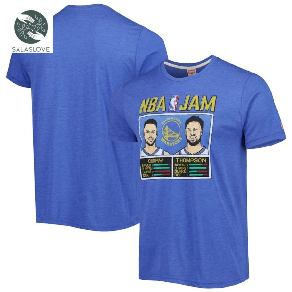 Stephen Curry _ Klay Thompson Golden State Warriors Homage NBA Jam Tri-Blend T-Shirt

