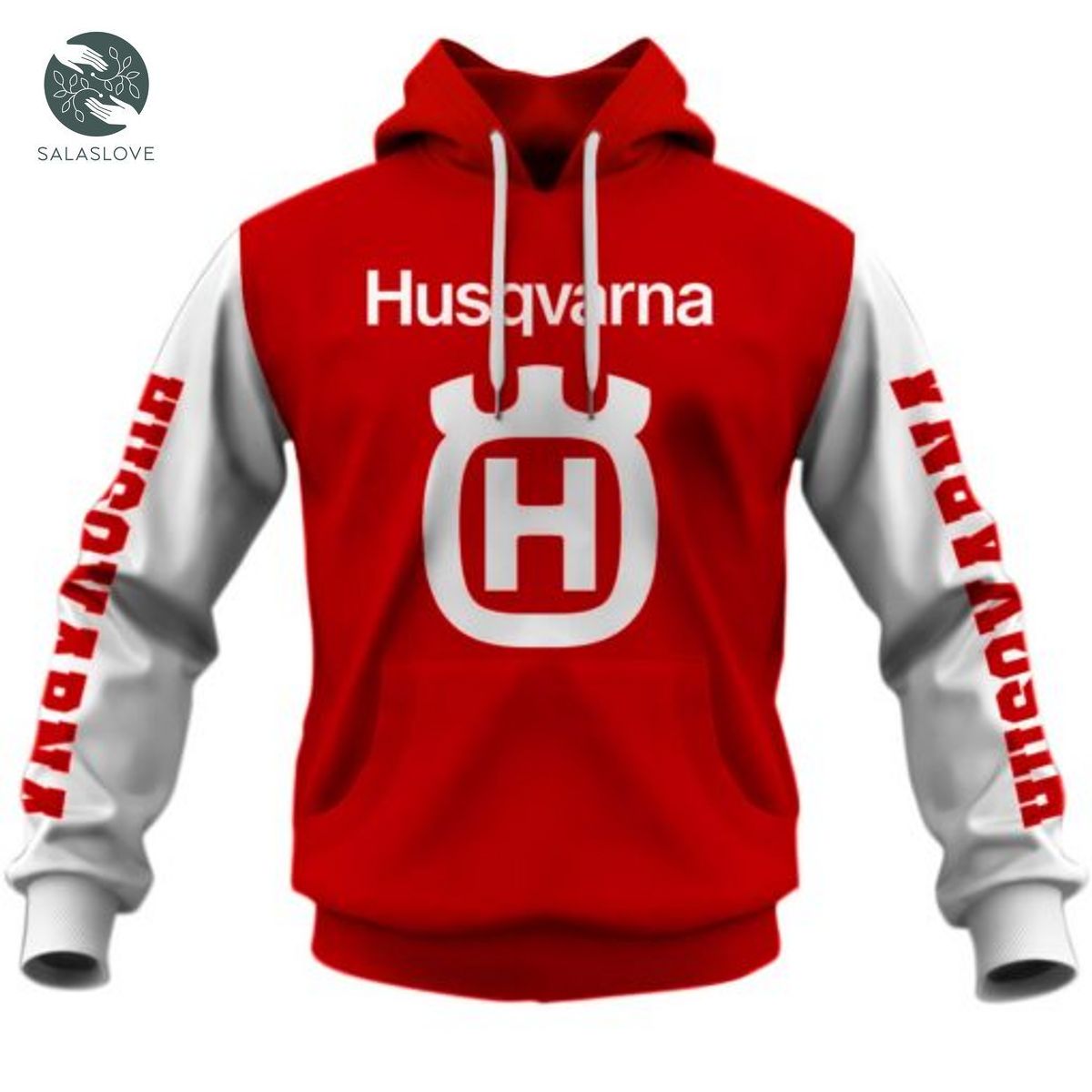 Vintage Style Red Husqvarna Motocross Jersey Hoodie