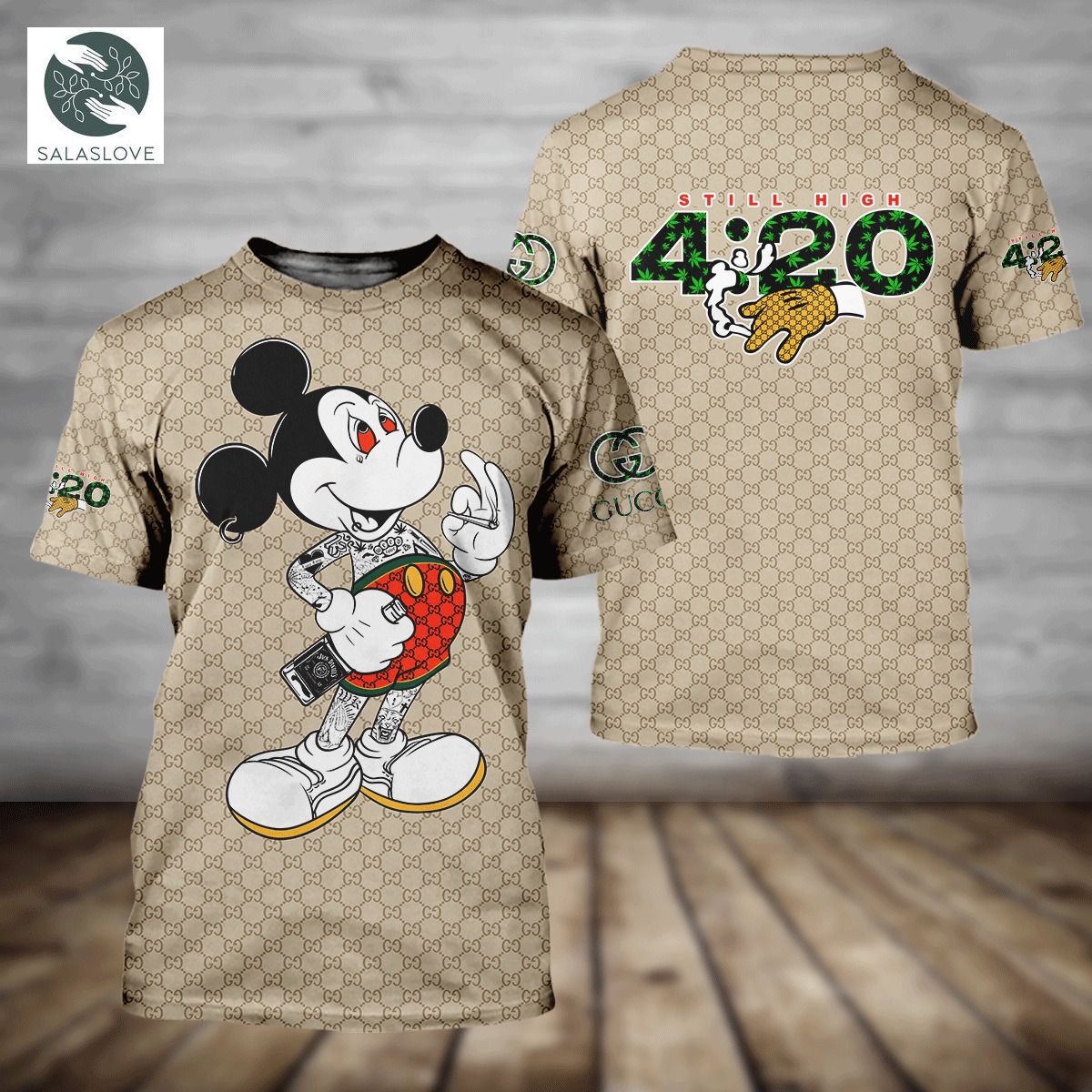 Gucci Mickey Mouse Still High 3D T-shirt