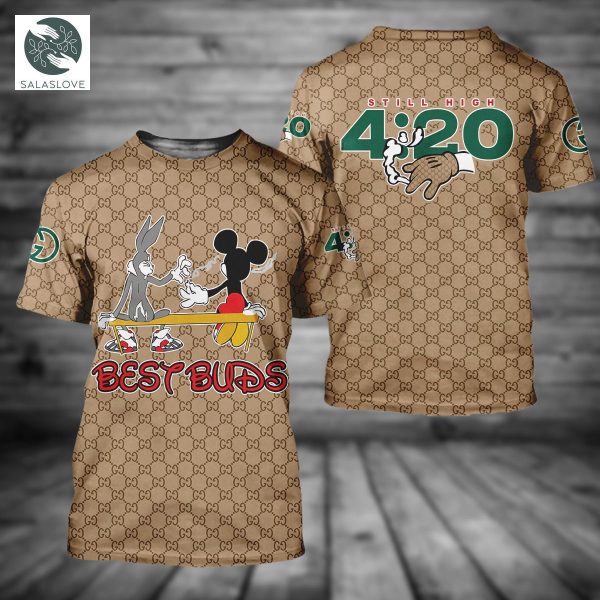 Gucci Mickey Mouse Still High Best Buds 3D T-shirt
