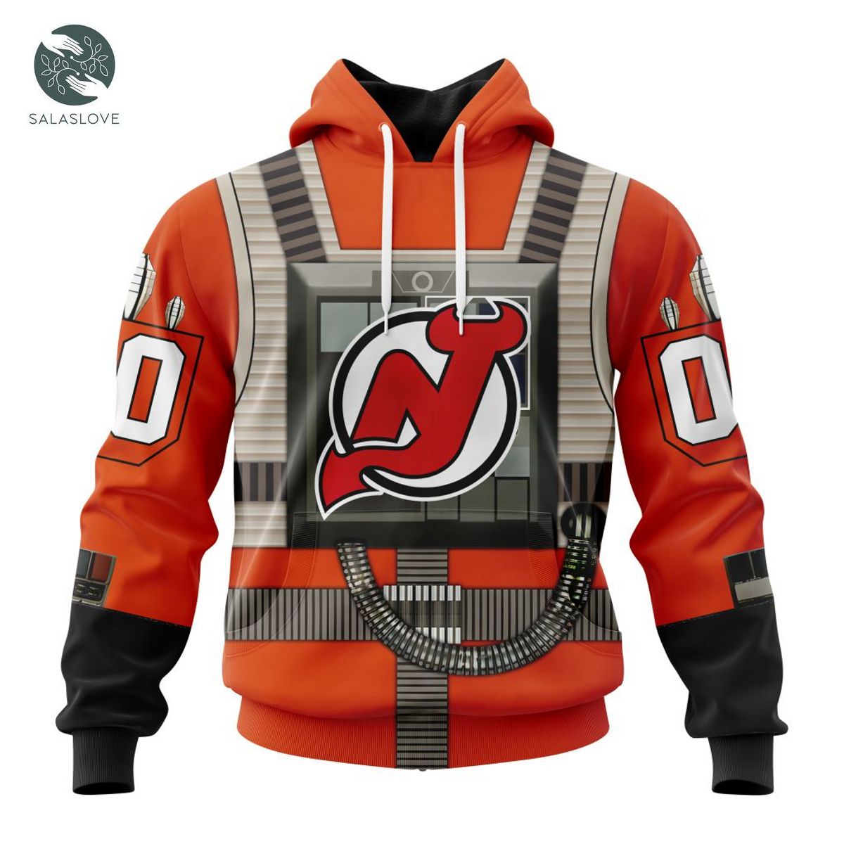NHL New Jersey Devils Star Wars Rebel Pilot Design Hoodie