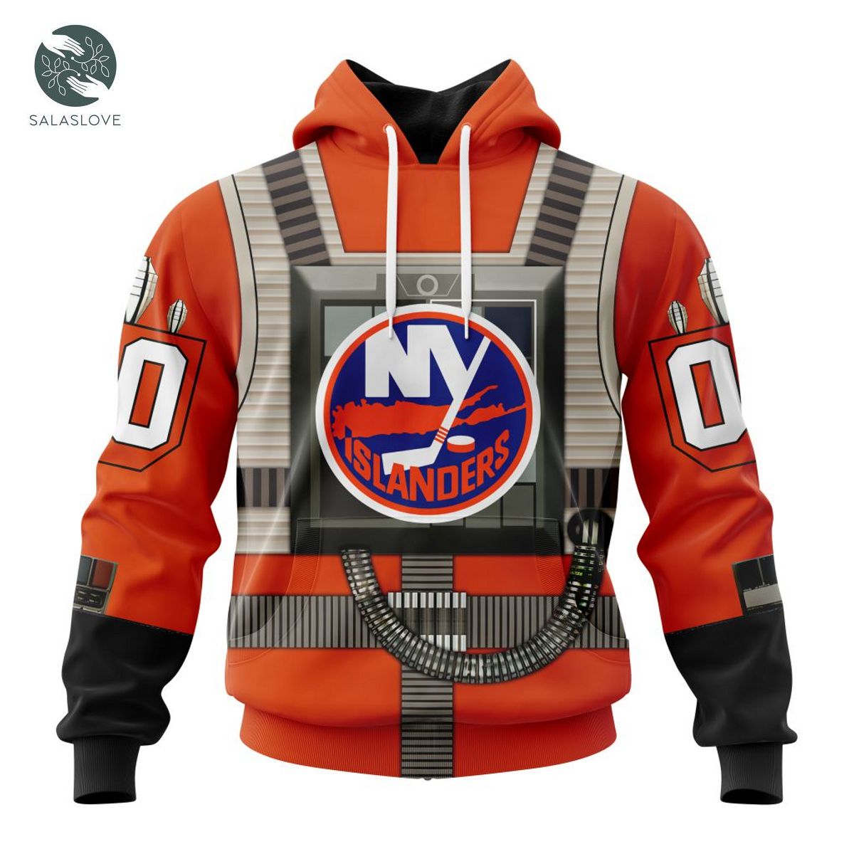 NHL New York Islanders Star Wars Rebel Pilot Design Hoodie