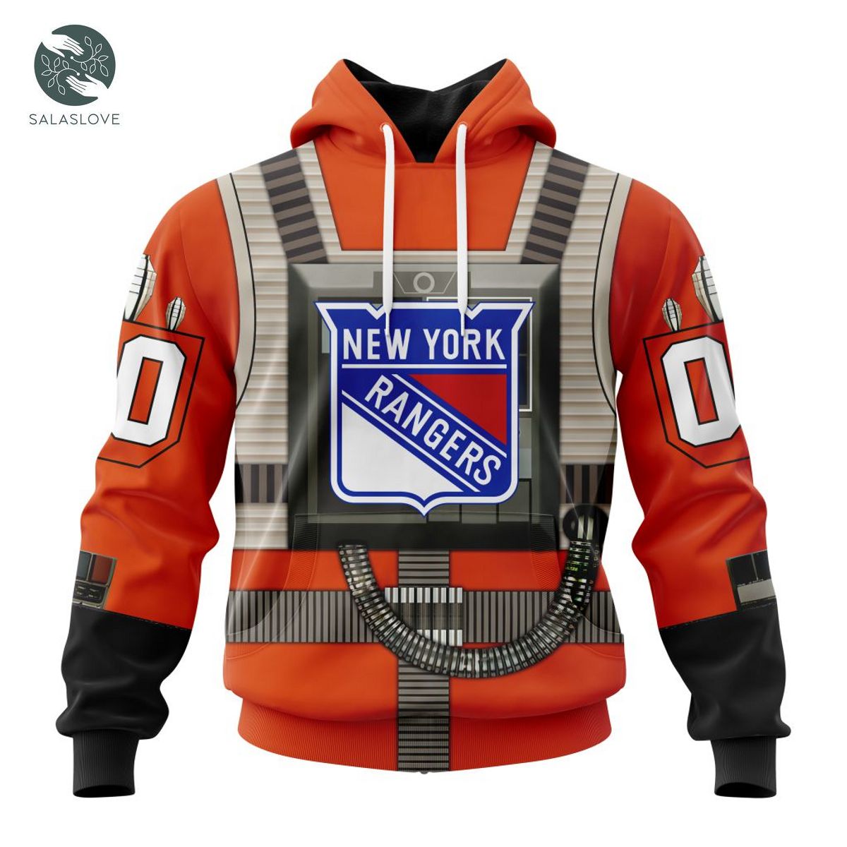NHL New York Rangers Star Wars Rebel Pilot Design Hoodie