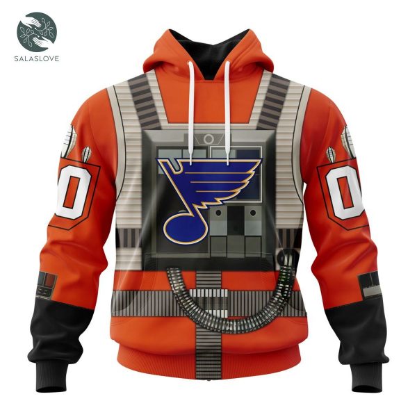 NHL St. Louis Blues Star Wars Rebel Pilot Design Hoodie