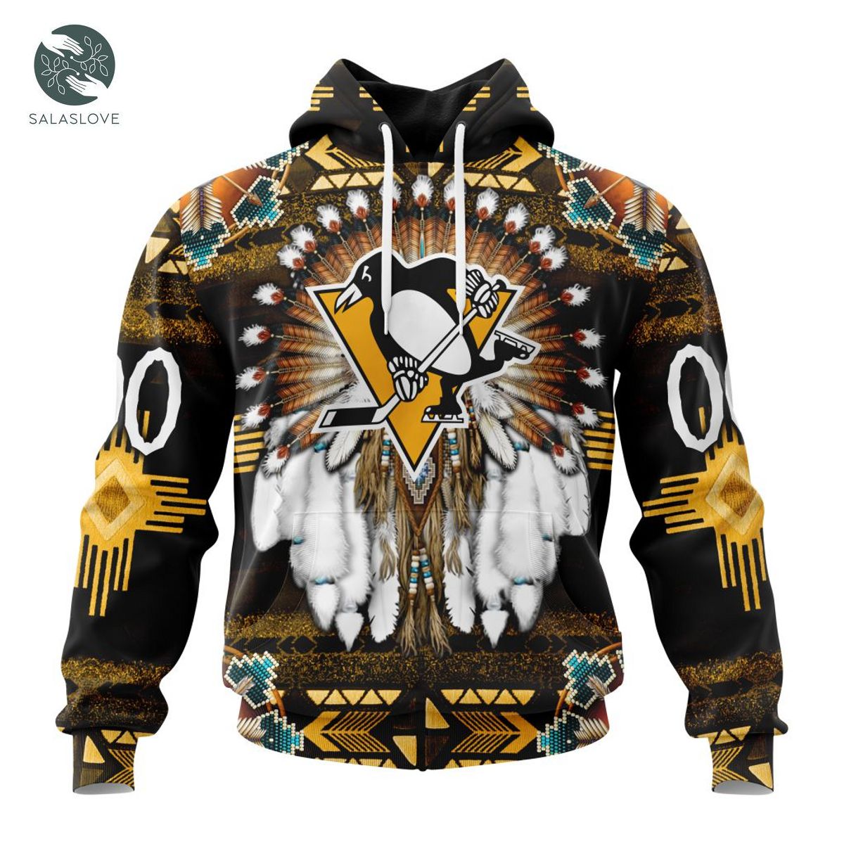 Pittsburgh Penguins Native Costume Design Hoodie