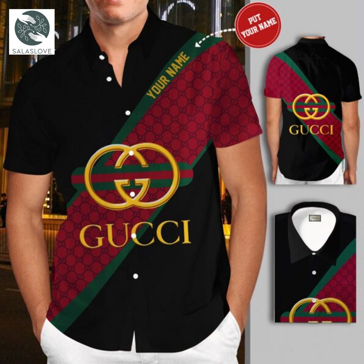 Gucci Luxury Custom Button Hawaii Shirt TY090503