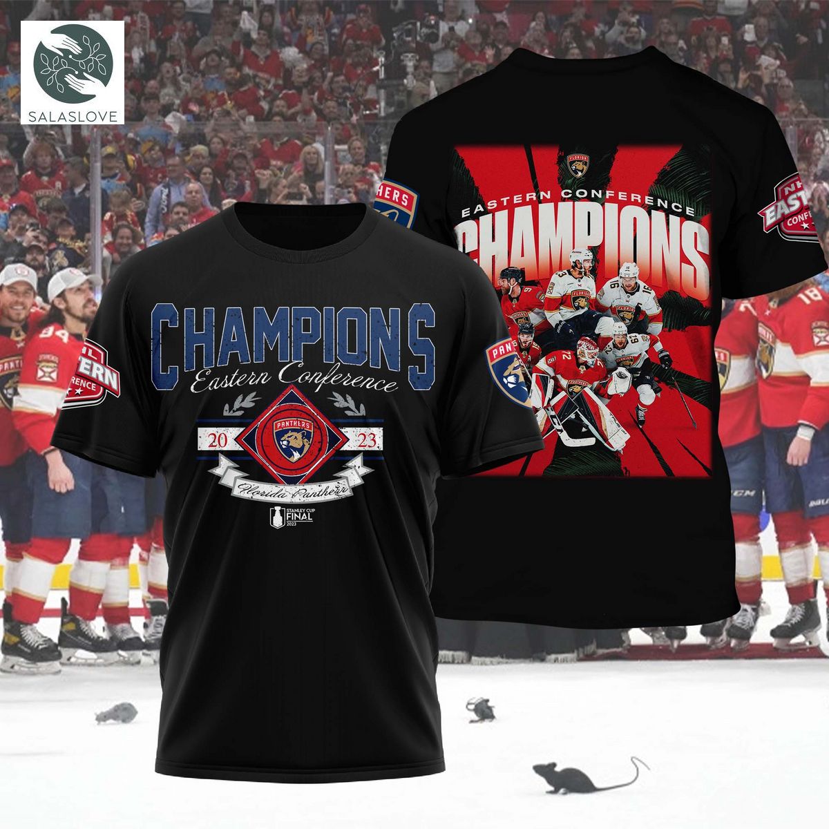 NHL Florida Panthers Eastern Conference Champs Black T-shirt TY310511