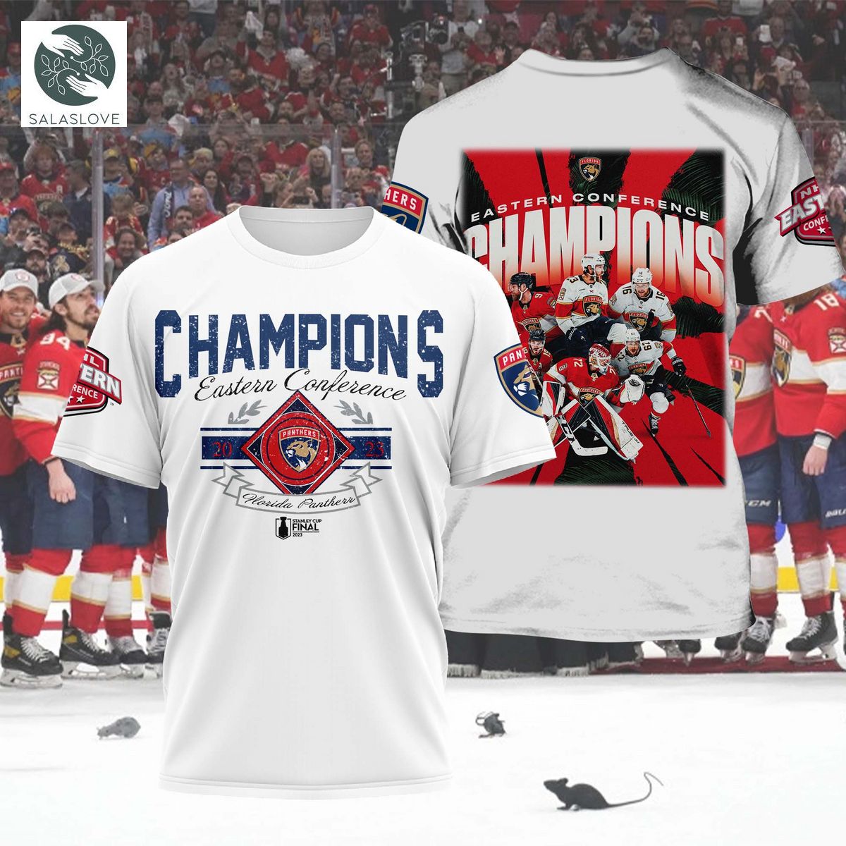 NHL Florida Panthers Eastern Conference Champs White T-shirt TY310513