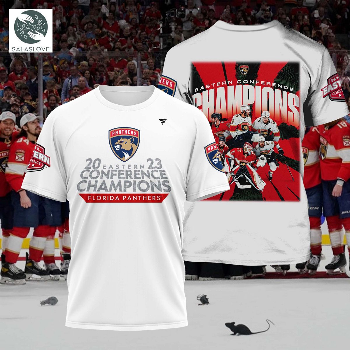 NHL Florida Panthers Eastern Conference Champs White Unisex T-shirt TY310514