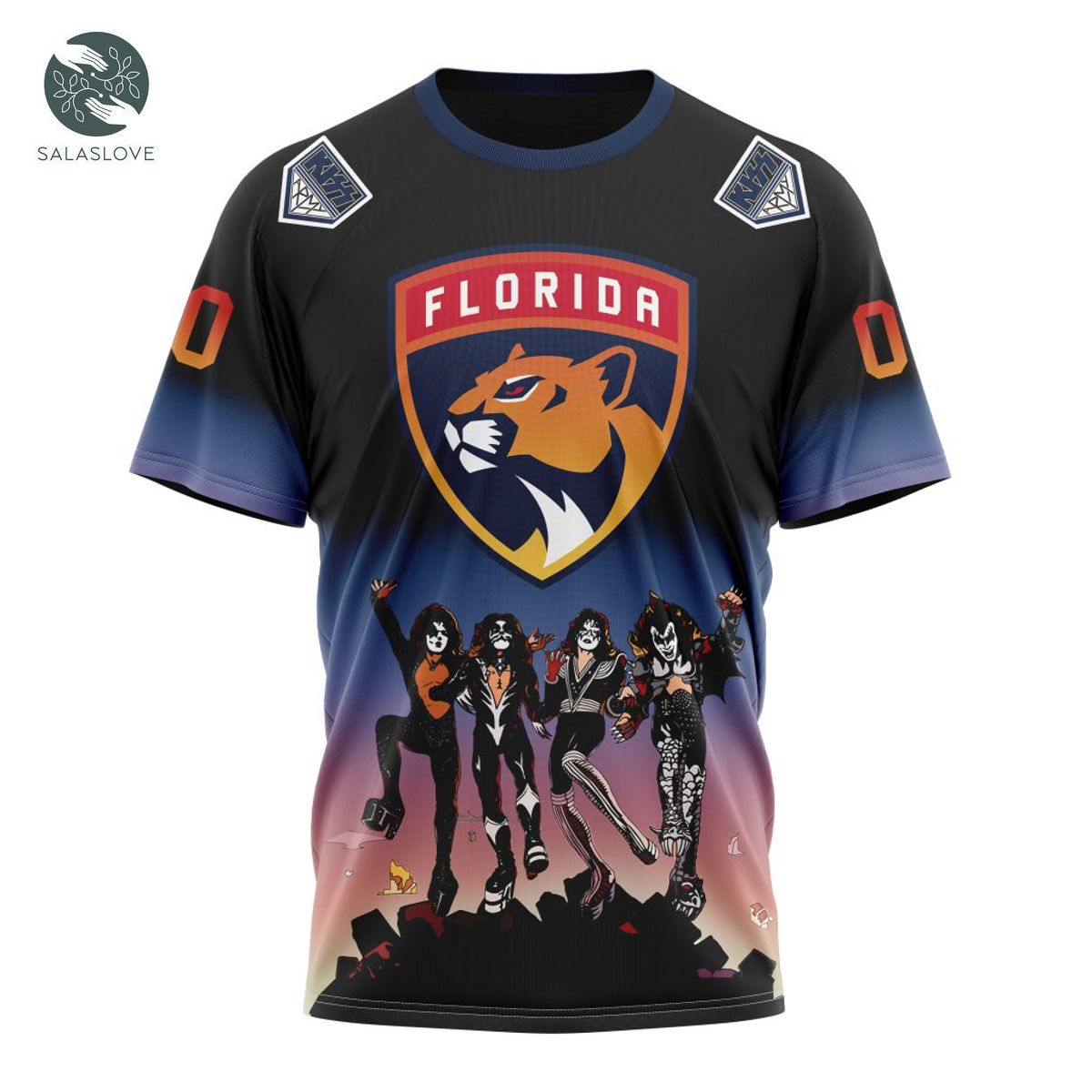 NHL Florida Panthers - KISS Band Design Shirt