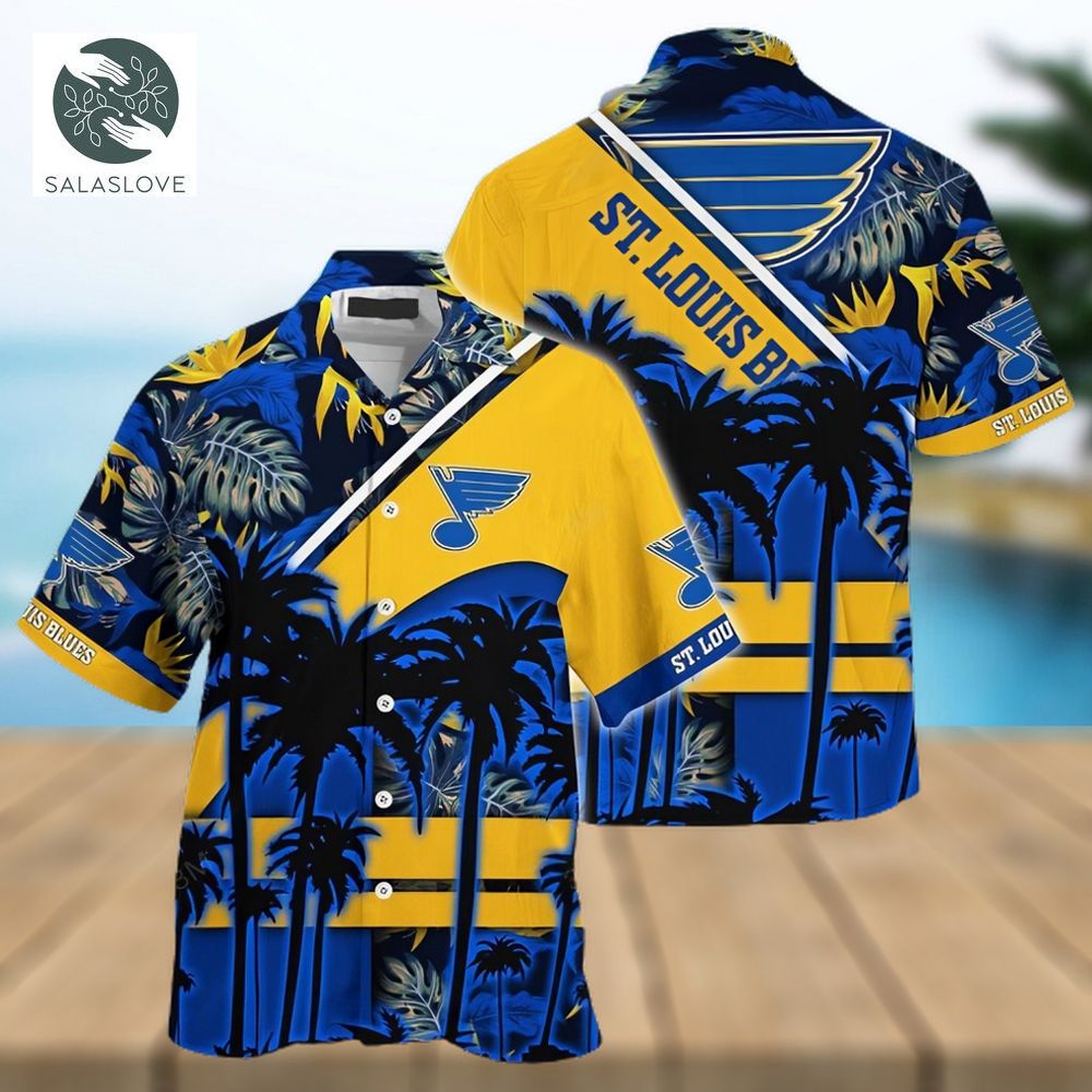 St. Louis Blues NHL Coconut Tree And Tropical Pattern Hawaiian Shirt  HT160515