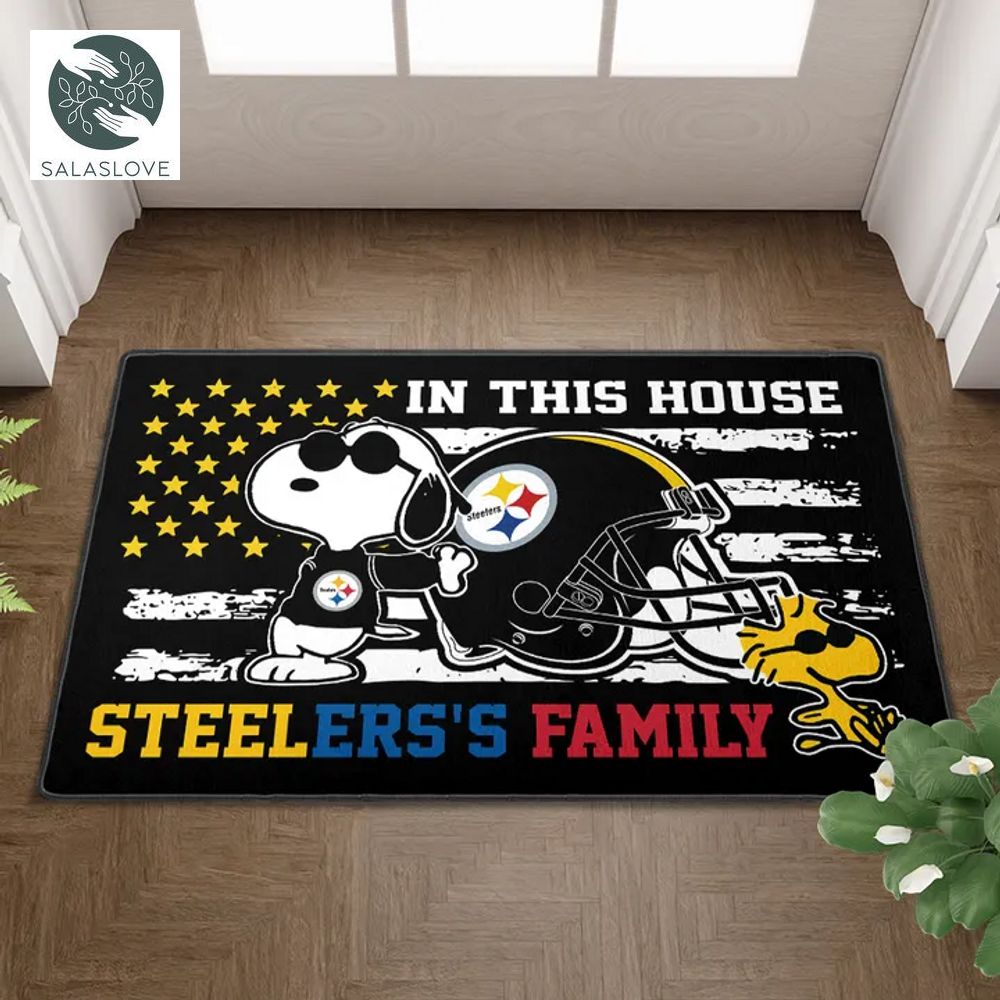 Steelers Snoopy In This House Doormat HT190613