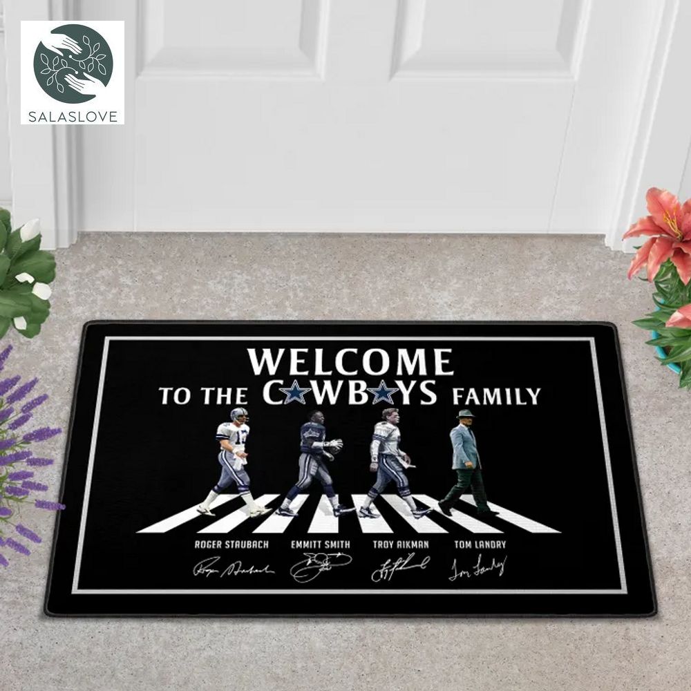 Welcome To The Dallas Cowboys Family Beatles Doormat HT190615