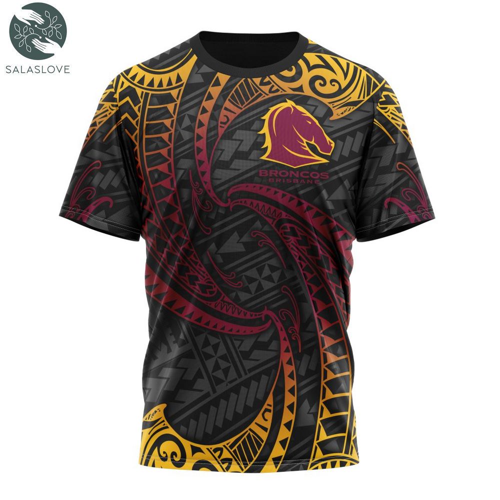 NRL Brisbane Broncos Special Polynesian T-shirt HT280724
