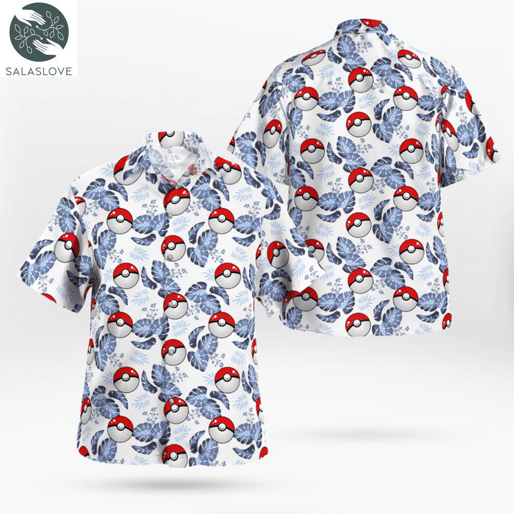 Pokemon Ball Tropical Beach Outfits Hawaiian Shirt For Fan HT160703
