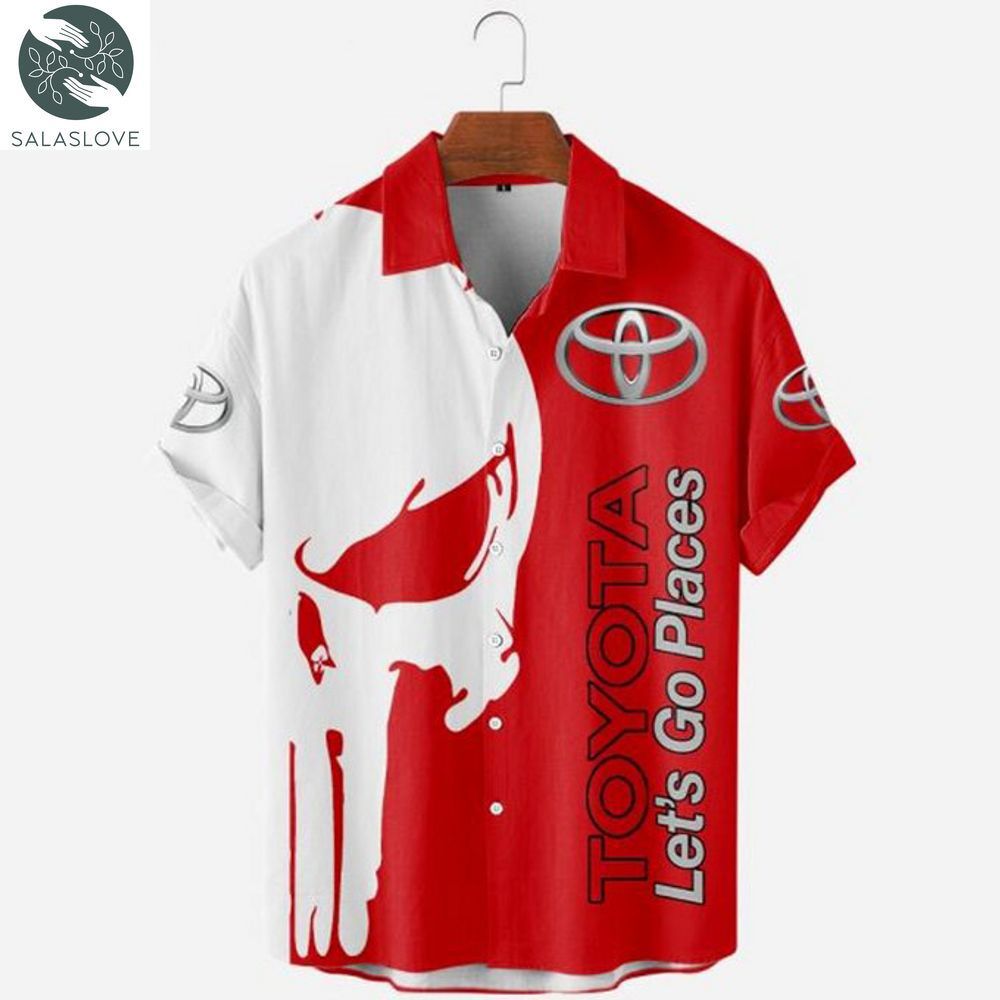 Toyota Let_s Go Places Punisher Skull Short Sleeve Hawaiian Shirt HT240718

