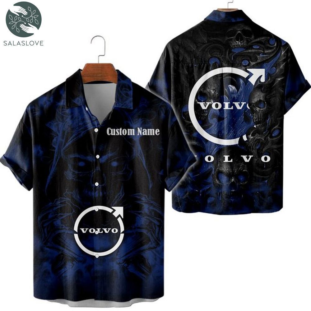 Volvo Grim Reaper Skull Personalized Name Hawaiian Shirt HT250727

