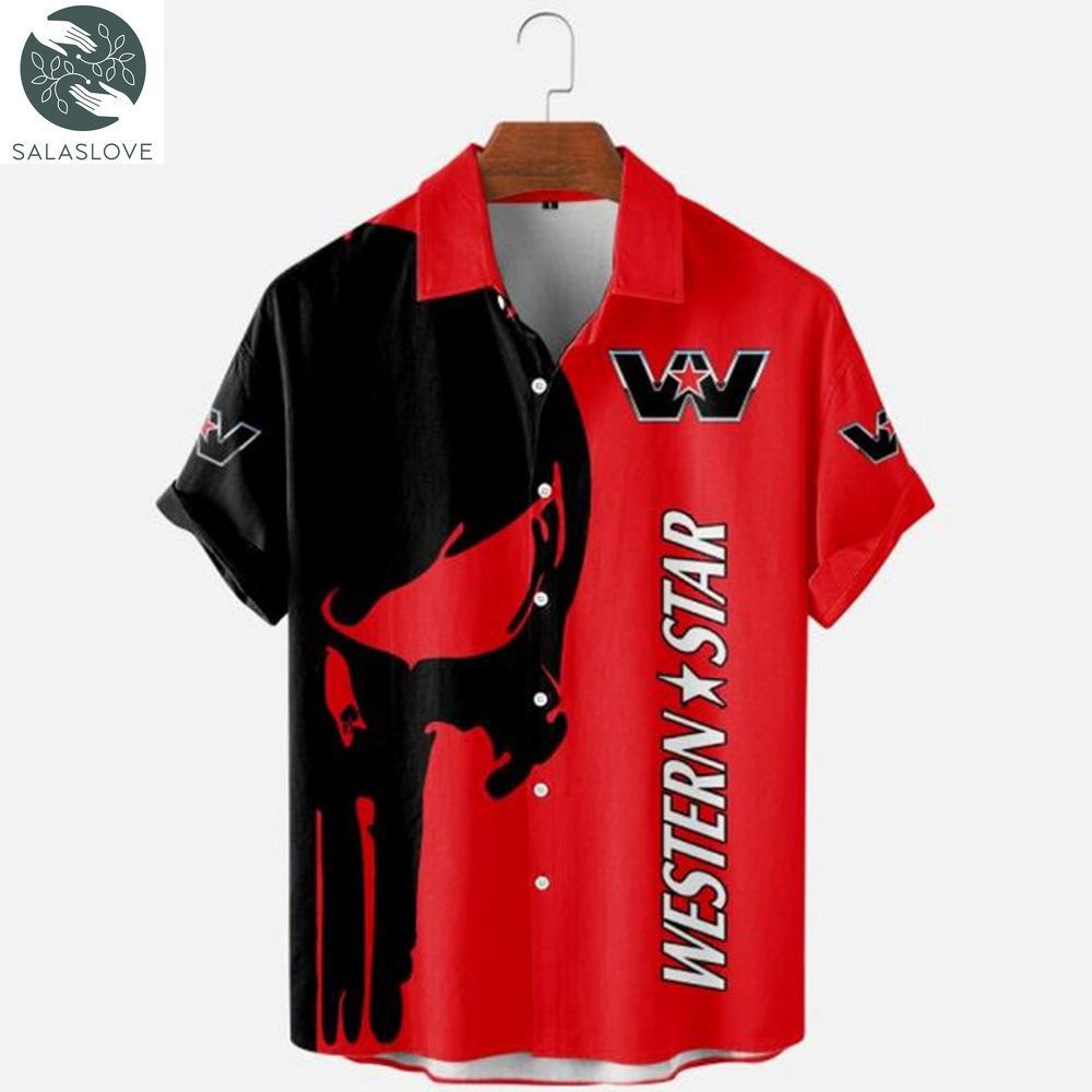 Western Star Punisher Skull Short Sleeve Hawaiian Shirt HT240729

