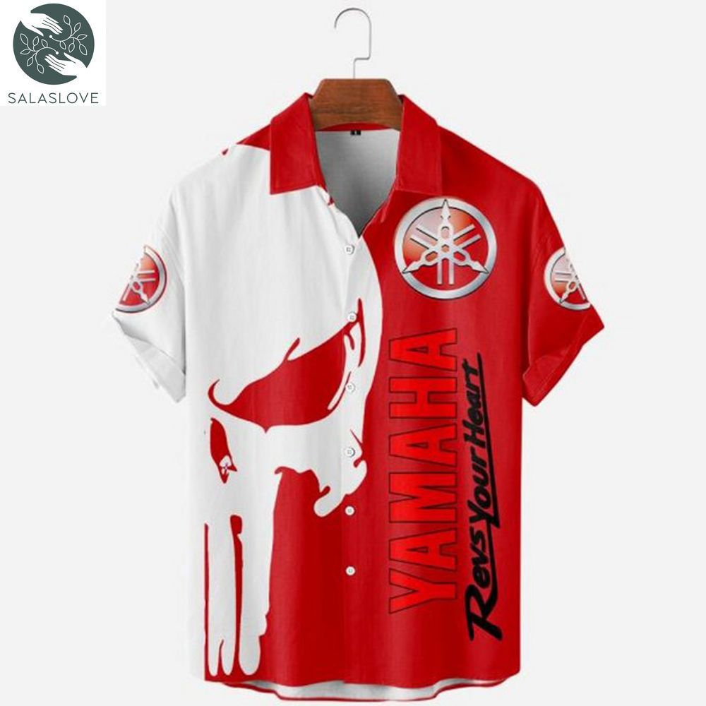 Yamaha Punisher Skull Short Sleeve Hawaiian Shirt HT240730


