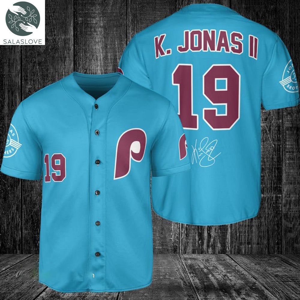 Philadelphia Phillies K. Jonas Jersey Baseball Shirt Light Blue