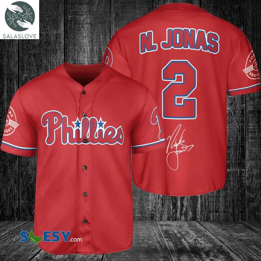 Philadelphia Phillies N. Jonas Baseball Jersey Ht080822
